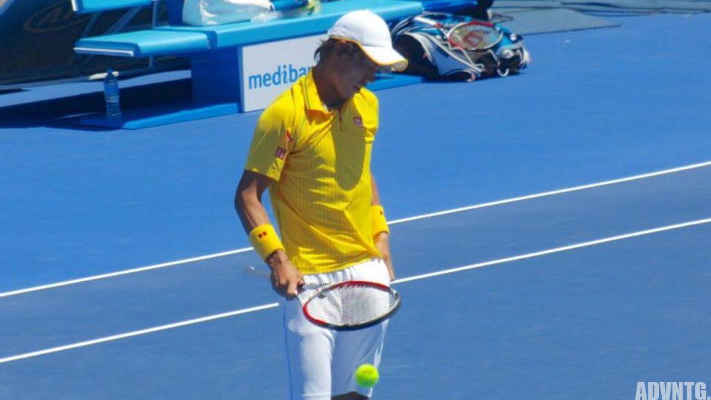 2014年全豪オープンを戦う錦織圭(Kei Nishikori)