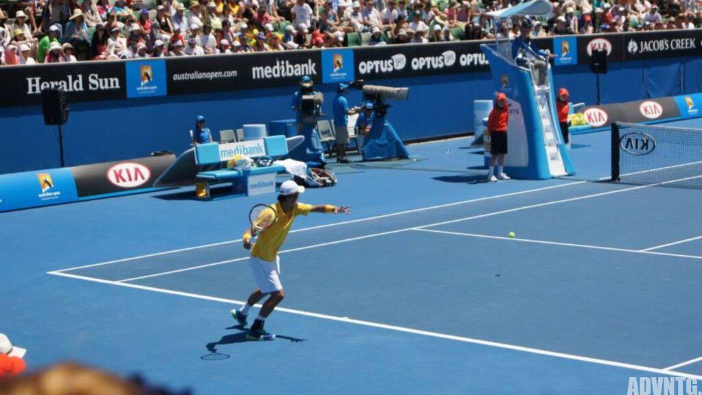 2014年全豪オープンを戦う錦織圭(Kei Nishikori)